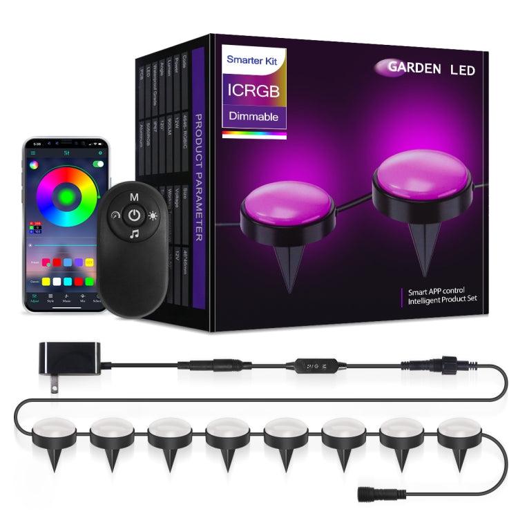 Bluetooth RGB Waterproof LED Lawn Light String with 15 Color-Changing LEDs - 10m Length