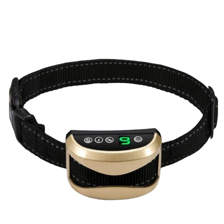 USB Rechargeable Waterproof Dog Bark Collar With Vibration And Beep, Gold