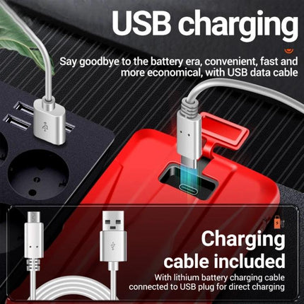 ANENG Rechargeable Multimeter for Everyday Electrical Testing showing USB charging port and included charging cable for portable multimeter