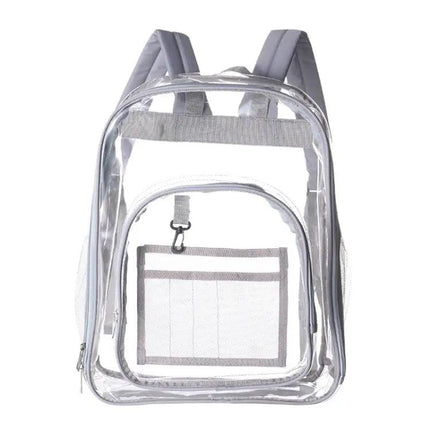 PVC Transparent Waterproof School Backpack Large Purple