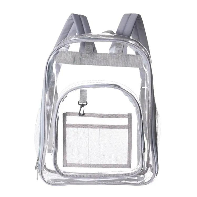 PVC Transparent Waterproof School Backpack Large Purple | Syndmart