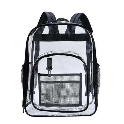 PVC Transparent Waterproof School Backpack Large Purple