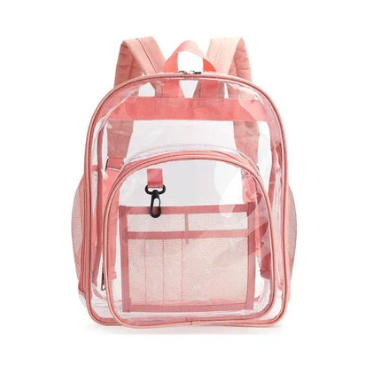 PVC Transparent Waterproof School Backpack Large Purple