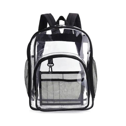 PVC Transparent Waterproof School Backpack Large Purple
