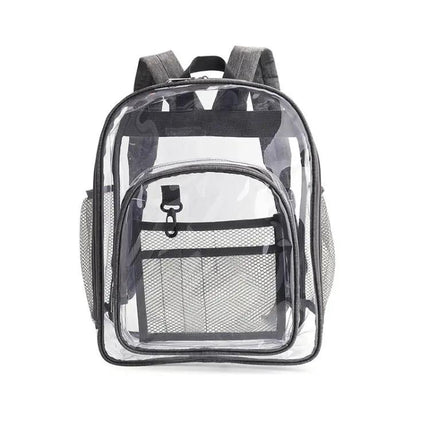 PVC Transparent Waterproof School Backpack Large Purple