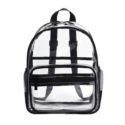 PVC Transparent Waterproof School Backpack Large Purple