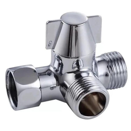 Easy Shower Diverter for Your Everyday Bathroom Routine - chrome three-way valve diverter for overhead and hand shower, maintains water pressure