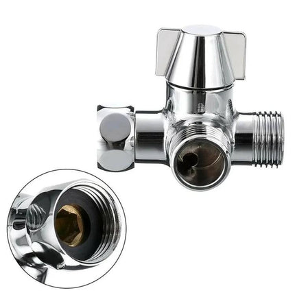 Easy Shower Diverter for Your Everyday Bathroom Routine chrome three-way valve diverter switching overhead and hand shower without losing pressure