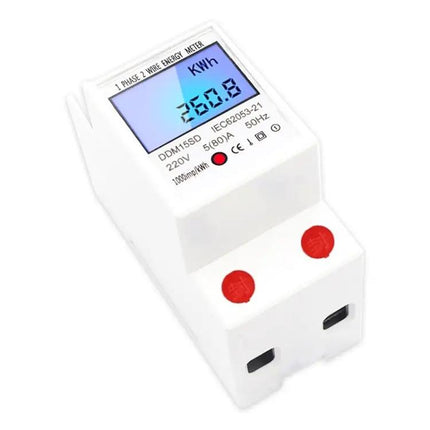 Single-Phase Multi-Function Rail Energy Meter with Backlight Display