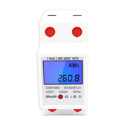Single-Phase Multi-Function Rail Energy Meter with Backlight Display