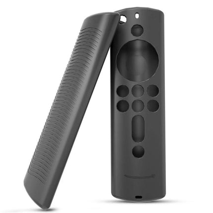 Silicone Protective Case for Amazon Fire TV Stick 4K 2nd Remote slim black silicone cover with textured grip to protect remote from drops and spills