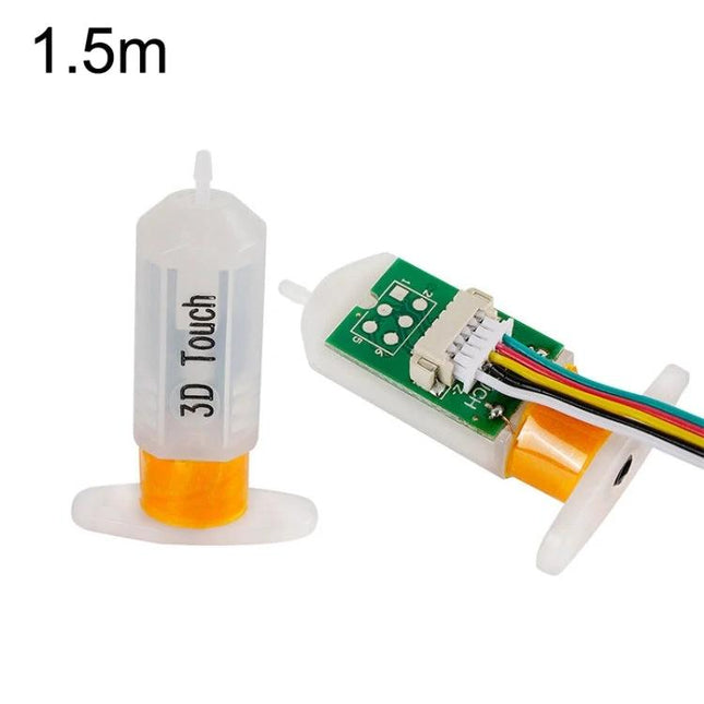 3D Touch Automatic Leveling Sensor For 3D Printers showing probe, wiring harness, and Hall-effect PCB for bed leveling