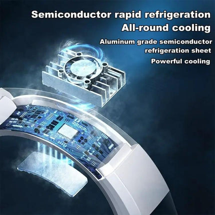 Wearable Neck Fan With 360 Degree Airflow Personal Cooling