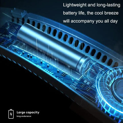 Wearable Neck Fan With 360 Degree Airflow Personal Cooling