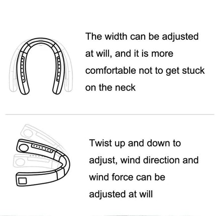 Wearable Neck Fan With 360 Degree Airflow Personal Cooling