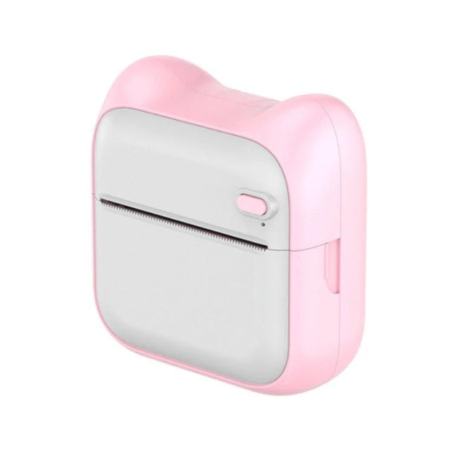 Portable Handheld Bluetooth Thermal Printer for Labels and Notes - compact pink handheld thermal printer for labels and notes, 200 DPI Bluetooth printing