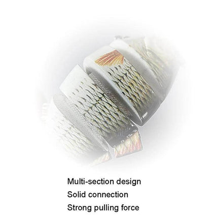 10cm Multi-Sectional Bionic Bait Hook For Long-Distance Casting showing close-up multi-section design with realistic 3D eyes and textured scales for long-distance casting