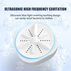 Compact Ultrasonic Turbo Washing Machine with Three-Speed Timer