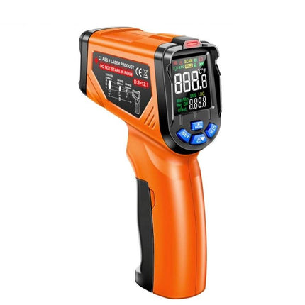 ANENG Infrared Thermometer for Non-Contact Food and Water Checks - orange handheld non-contact infrared thermometer with digital display