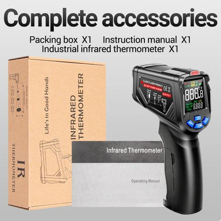 ANENG Infrared Thermometer for Non-Contact Food and Water Checks - handheld infrared thermometer with box and manual