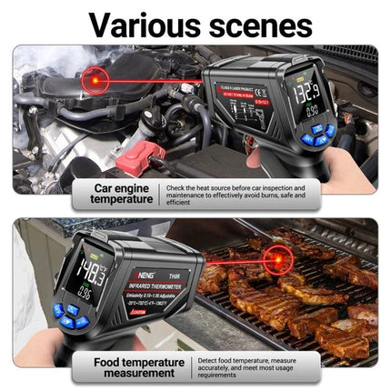 ANENG Infrared Thermometer for Non-Contact Food and Water Checks measuring car engine and grilled food temperatures