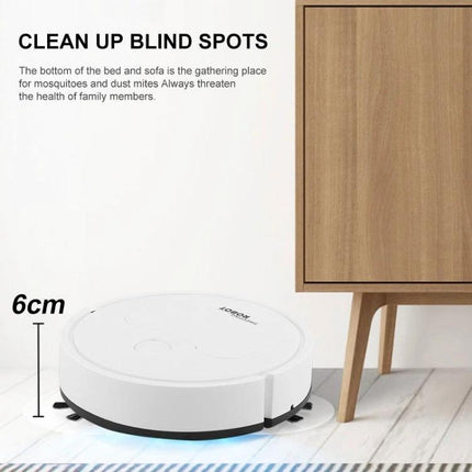 Mini Robotic Vacuum Cleaner for Daily Home Cleaning cleaning under furniture 6cm low-profile white robot vacuum reaching blind spots