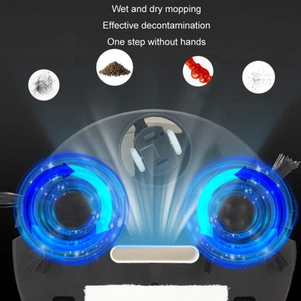 Mini Robotic Vacuum Cleaner for Daily Home Cleaning with wet and dry mopping, dual brushes and effective decontamination for quick pickups