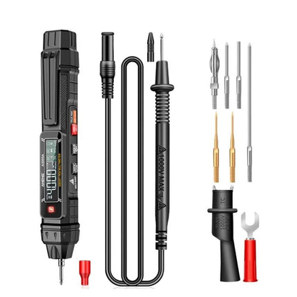 ANENG Non-Contact Digital Multimeter for Electrical Testing handheld tester with probes and accessory tips for voltage detection and circuit troubleshooting