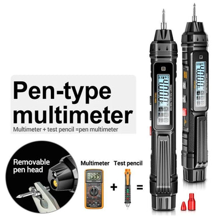 ANENG Non-Contact Digital Multimeter for Electrical Testing pen-type multimeter with LCD display, removable pen head and test pencil for safe voltage detection