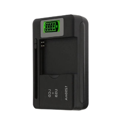 Essential Universal Charger for Everyday Mobile Device Needs black compact dual-device charger with LED battery indicator for travel and home use
