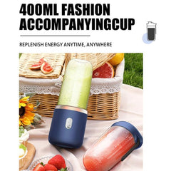 Portable 6-Blade Cordless Electric Juicer - 5V 40W Rechargeable Juice Maker