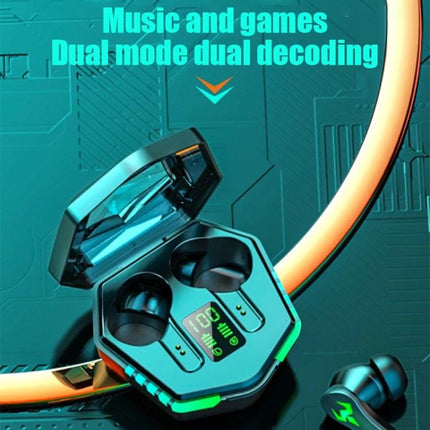 Wireless Bluetooth In-Ear Earphones With Low Latency For Commuting shown with N35 TWS charging case and visible status lights