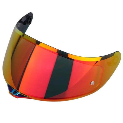 Motorcycle Helmet Lens With Anti Fog Spikes Replacement - red mirrored polycarbonate visor replacement for improved visibility and quick swap