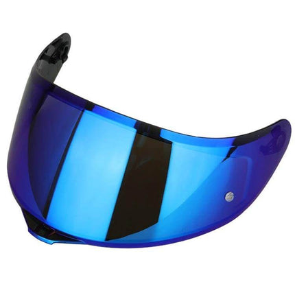 Motorcycle Helmet Lens With Anti Fog Spikes Replacement – blue mirrored polycarbonate visor replacement for clear, durable visibility