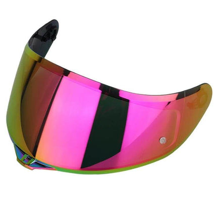 Motorcycle Helmet Lens With Anti Fog Spikes Replacement - iridescent polycarbonate visor for quick swap, durable clear visibility