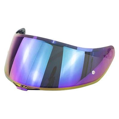 Motorcycle Helmet Lens With Anti Fog Spikes Replacement - iridescent polycarbonate visor for quick swap and clear, durable riding visibility