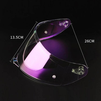 Motorcycle Helmet Lens With Anti Fog Spikes Replacement polycarbonate visor replacement clear anti-fog spikes, 13.5cm x 26cm dimensions