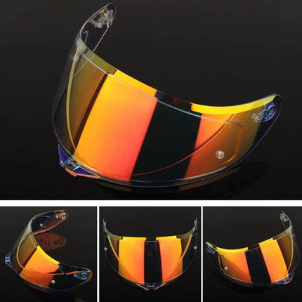 Motorcycle Helmet Lens With Anti Fog Spikes Replacement — mirrored polycarbonate visor for clear, durable visibility and quick swap