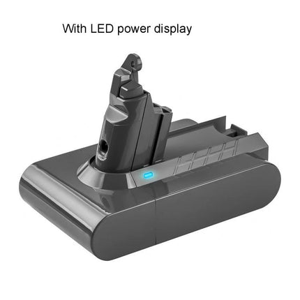 Dyson V6 Handheld Vacuum Replacement Battery Pack with LED power display, fireproof materials, for longer car and home cleaning sessions