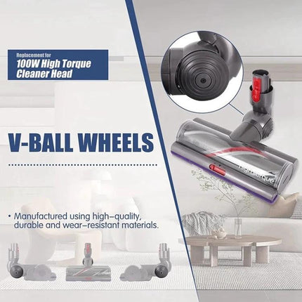 Replacement Suction Head with Wheels for Dyson Vacuums - V10 V11 100W high torque carpet head replacement with V-ball wheels
