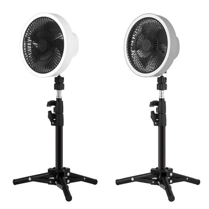Portable Camping Tripod Fan With LED Light And Power Bank