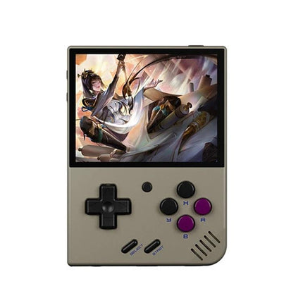 Miyoo Mini Plus Retro Handheld Game Console with IPS Screen portable retro gaming device showing gameplay on 3.5-inch IPS display