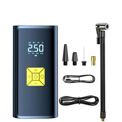 SUITU Air Pump for Daily Vehicle Tire Maintenance On The Go - compact digital portable tire inflator with accessories