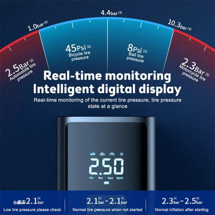 SUITU Air Pump for Daily Vehicle Tire Maintenance On The Go portable digital tire inflator with real-time monitoring and intelligent display