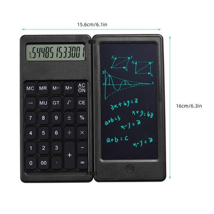 Portable Foldable LCD Writing Tablet for Office Notes and Calculations - compact foldable calculator with rewritable screen for meetings and study