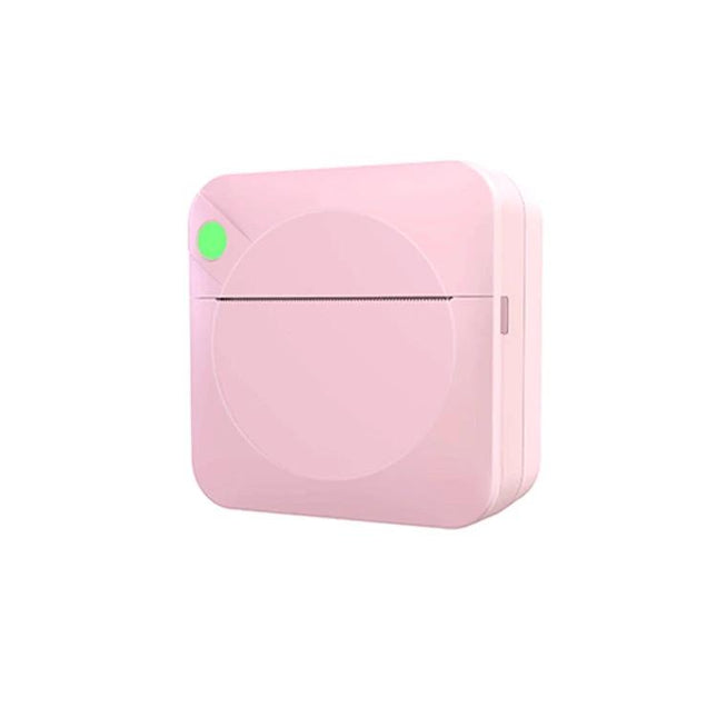 Compact Bluetooth Pocket Printer for Wireless Label Printing - pink portable 8x8x3.5cm pocket printer for wireless labels and photos