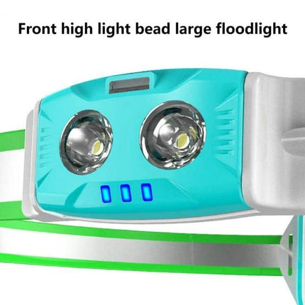 Adjustable USB Rechargeable Running Chest Light Strap with dual LED floodlights, adjustable elastic band and USB rechargeable battery