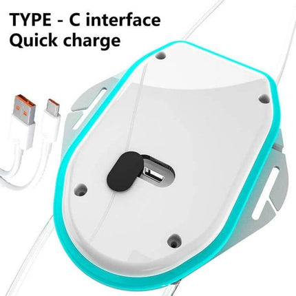 Adjustable USB Rechargeable Running Chest Light Strap showing Type-C charging port and adjustable elastic band for waist 72-100 cm