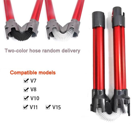 Dyson Foldable Extension Rod for Vacuum Cleaners in Red – red foldable extension rod compatible with V7 V8 V10 V11 V15, curved flexible head for under-furniture reach