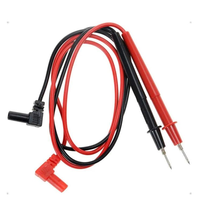 Multimeter Test Lead with Threaded Ends for Electrical Testing – red and black non-slip matte probe leads for safe circuit and appliance measurements